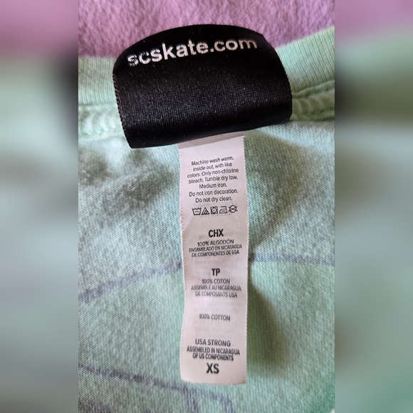 Santa Cruz Skateboards Mint Green Graphic Short Sleeve Tee Size XS - Picture 5 of 5